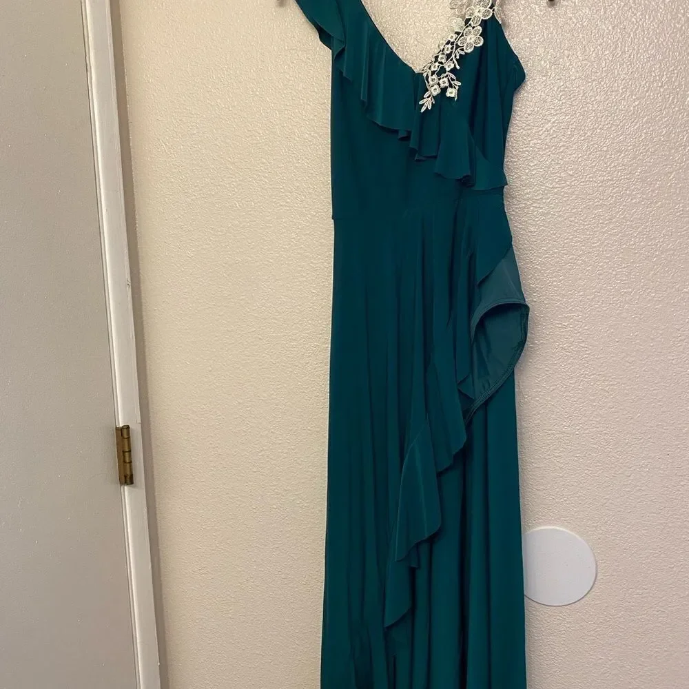 WEISSMAN Dance costume maxi dress lyrical Emerald green I Found You 11001 SA